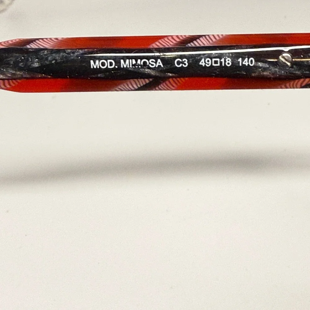 X-IDE‎ Mimosa C3 Sunglasses Red Black Plaid Immagine Design Eyewear 49-18-140